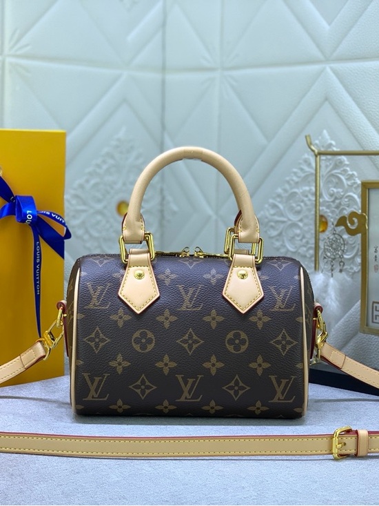 Louis Vuitton Handbags - Luxury Brand Monogram Mini Speedy with Natural Trim